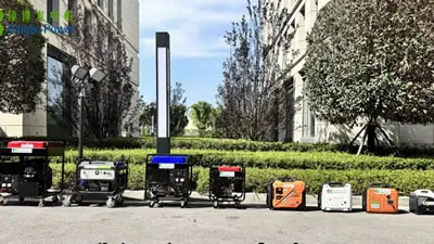 Torre de Iluminação Móvel com Gerador a Gasolina de 5kW